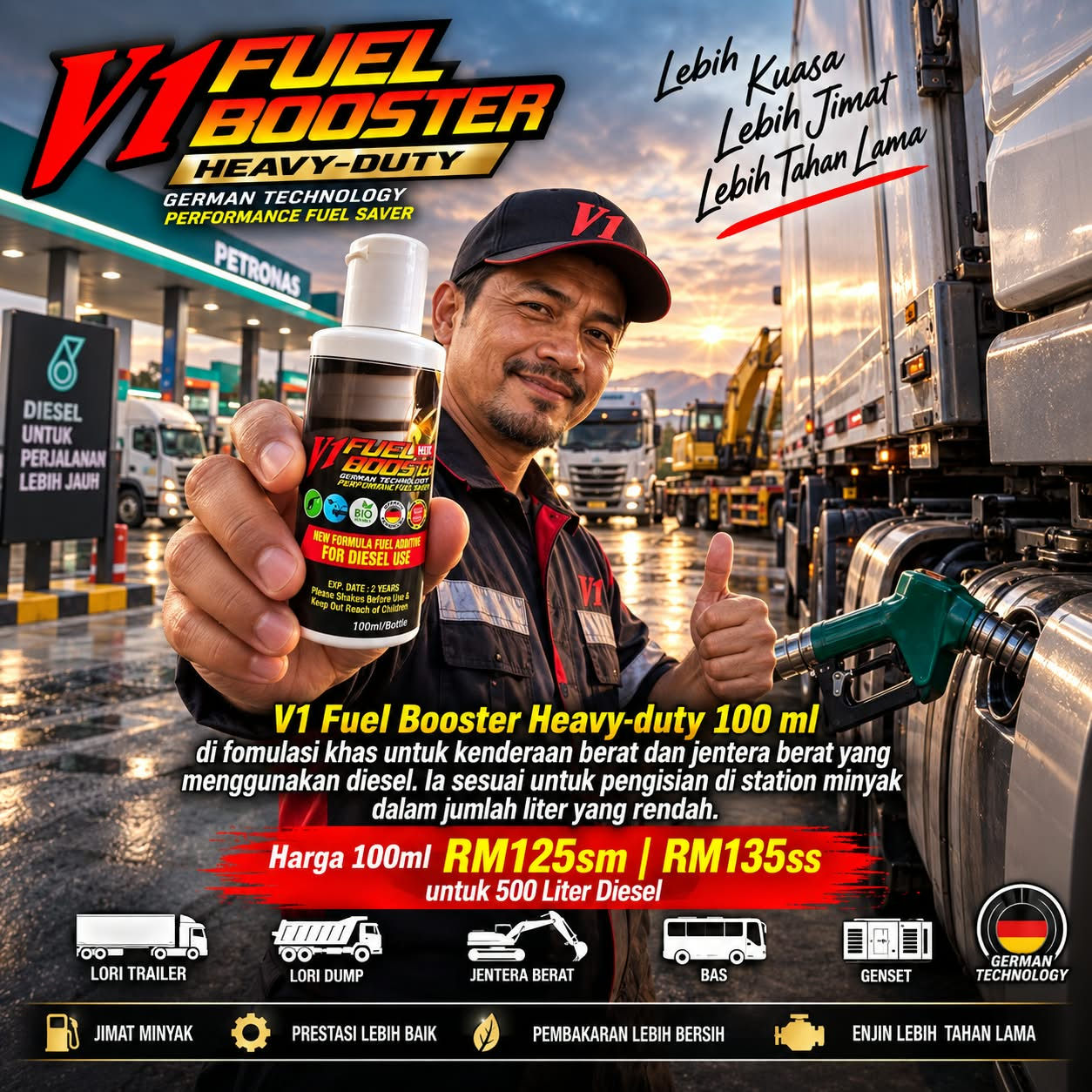 V1 Fuel Booster Heavy-Duty 100ml